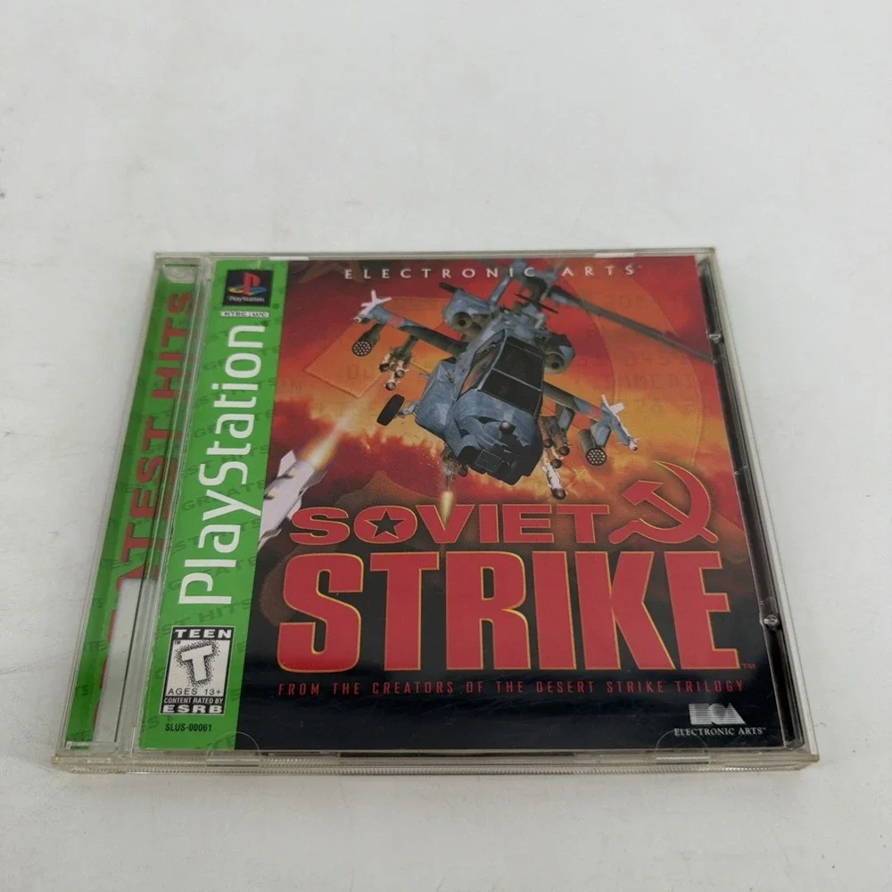 Electronic Arts Soviet Strike PS1 Greatest Hits Disc & Case Manual